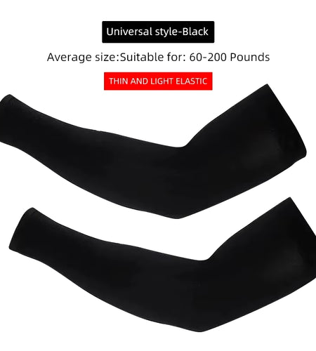 Ice Silk Sports Arm Sleeves Cycling Sun UV Protection Outdoor Travel Running Gym Fitness Cool Summer Arm Sleeves