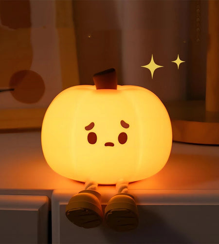 Halloween Pumpkin Night Lights Cute Soft Silicone Safe Lamp Decorations Timing Dimmable Bedside Decor Kids Baby Halloween Gifts