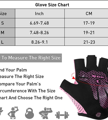 2 Pairs Workout Gloves Women Adjustable Weight Lifting Gloves Gym Exercise Workout Gloves Breathable Training Gloves for Men and Women Fitness, Biking, Pull Up, Cycling