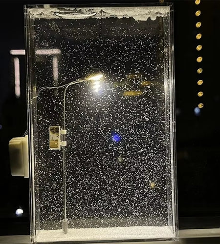 Advanced Snowy Night Flow Ma Night Light, Snow Scene Street Light, Handmade DIY Material Package, Birthday Gift