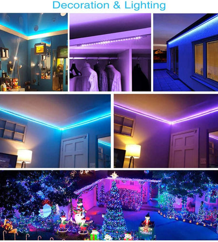 Led Lights for Bedroom, 32.8Ft Led Strip Lights 5050 RGB Color Changing Strip Light with Remote Control, Led Light for Room Decor, Home Decor